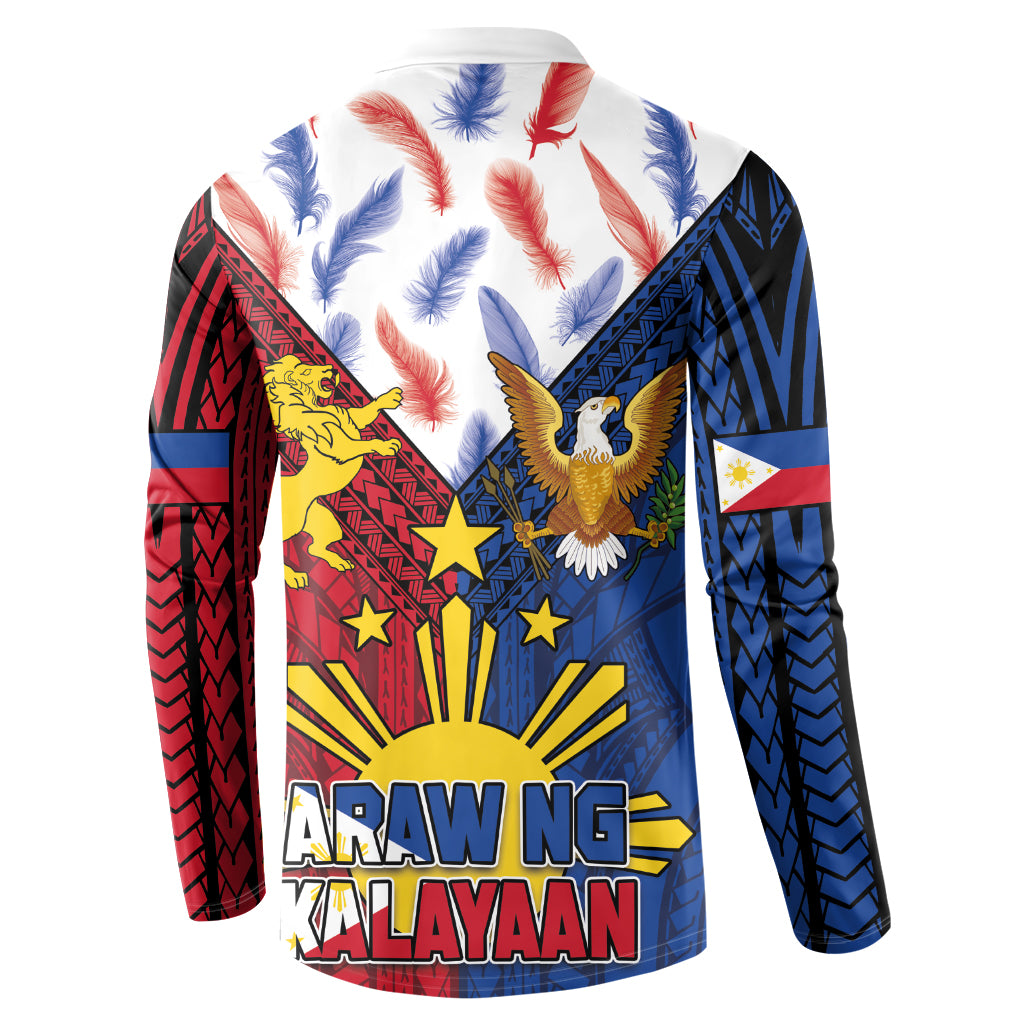 Philippines Independence Day 126th Anniversary Button Sweatshirt Polynesian Pattern National Flag Style LT03 - Polynesian Pride