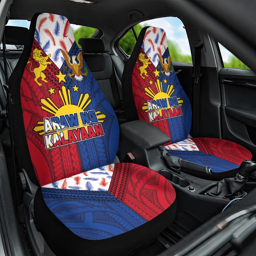 Philippines Independence Day 126th Anniversary Car Seat Cover Polynesian Pattern National Flag Style LT03 One Size Red - Polynesian Pride