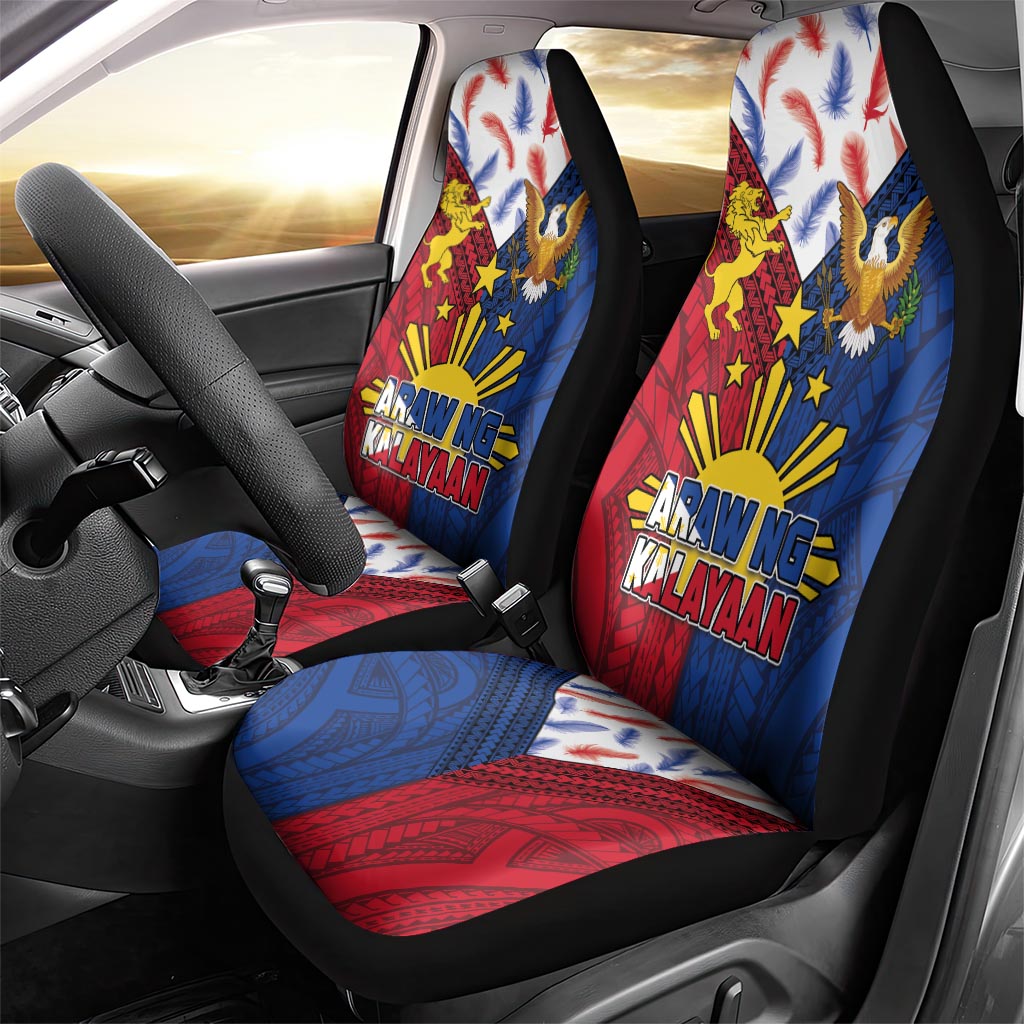 Philippines Independence Day 126th Anniversary Car Seat Cover Polynesian Pattern National Flag Style LT03 - Polynesian Pride