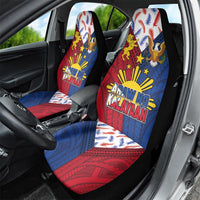 Philippines Independence Day 126th Anniversary Car Seat Cover Polynesian Pattern National Flag Style LT03 - Polynesian Pride