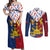 Philippines Independence Day 126th Anniversary Couples Matching Off Shoulder Maxi Dress and Long Sleeve Button Shirt Polynesian Pattern National Flag Style