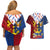 Philippines Independence Day 126th Anniversary Couples Matching Off Shoulder Short Dress and Hawaiian Shirt Polynesian Pattern National Flag Style