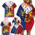 Philippines Independence Day 126th Anniversary Family Matching Off Shoulder Short Dress and Hawaiian Shirt Polynesian Pattern National Flag Style