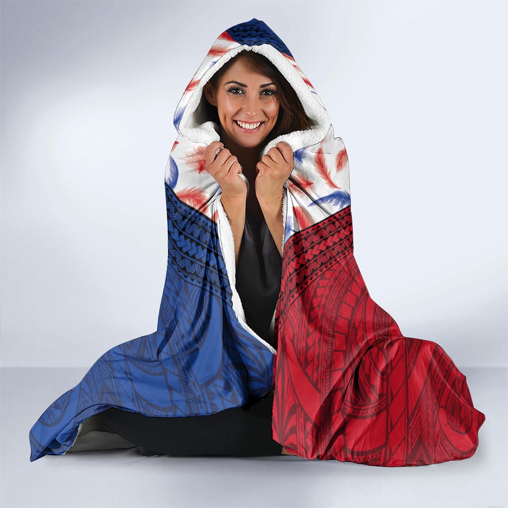 Philippines Independence Day 126th Anniversary Hooded Blanket Polynesian Pattern National Flag Style LT03 - Polynesian Pride