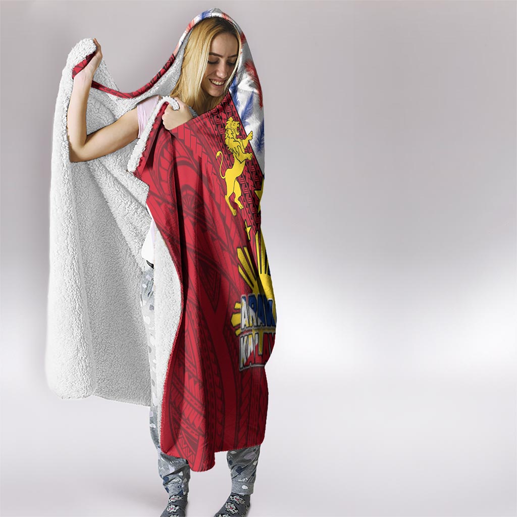 Philippines Independence Day 126th Anniversary Hooded Blanket Polynesian Pattern National Flag Style LT03 - Polynesian Pride