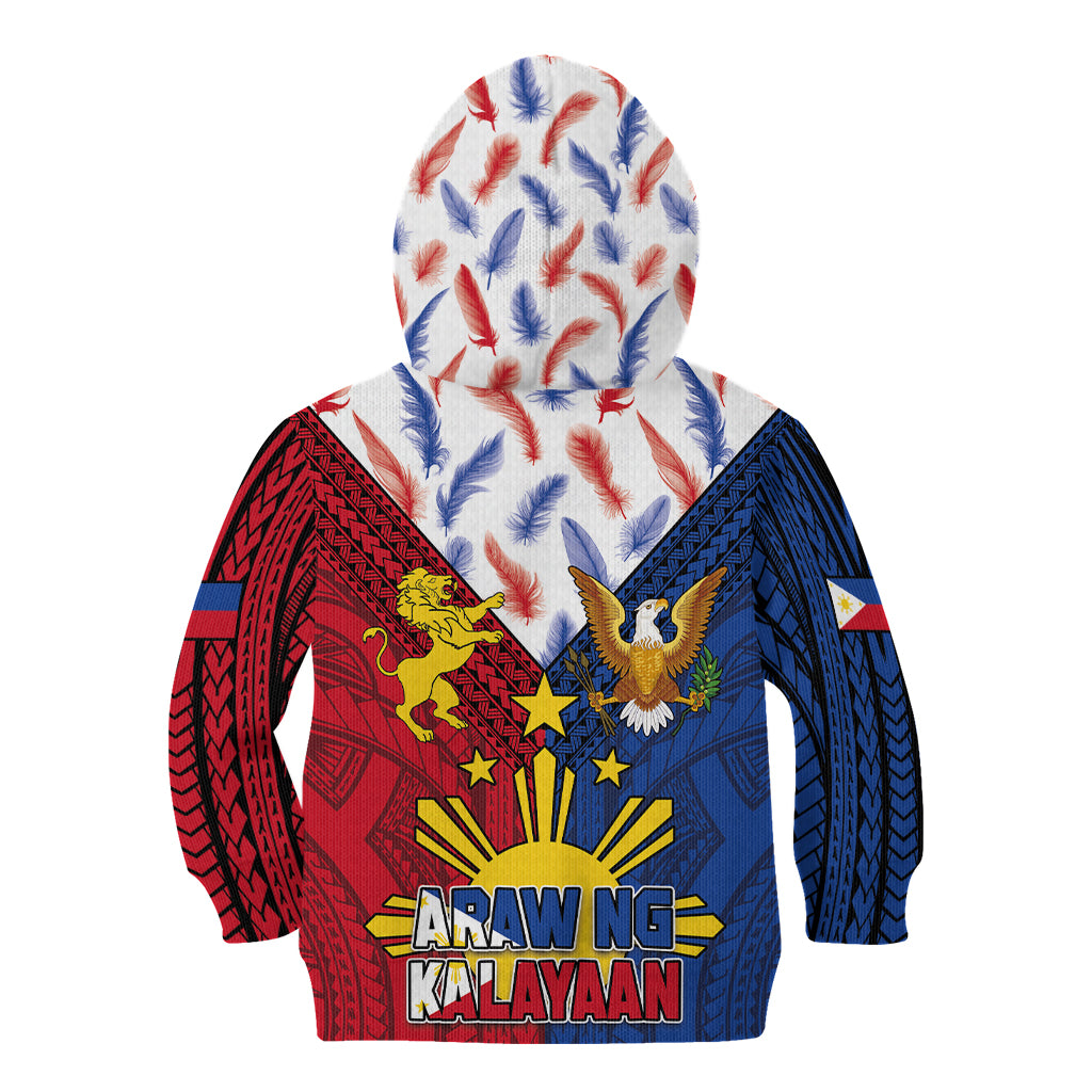 Philippines Independence Day 126th Anniversary Kid Hoodie Polynesian Pattern National Flag Style LT03 - Polynesian Pride