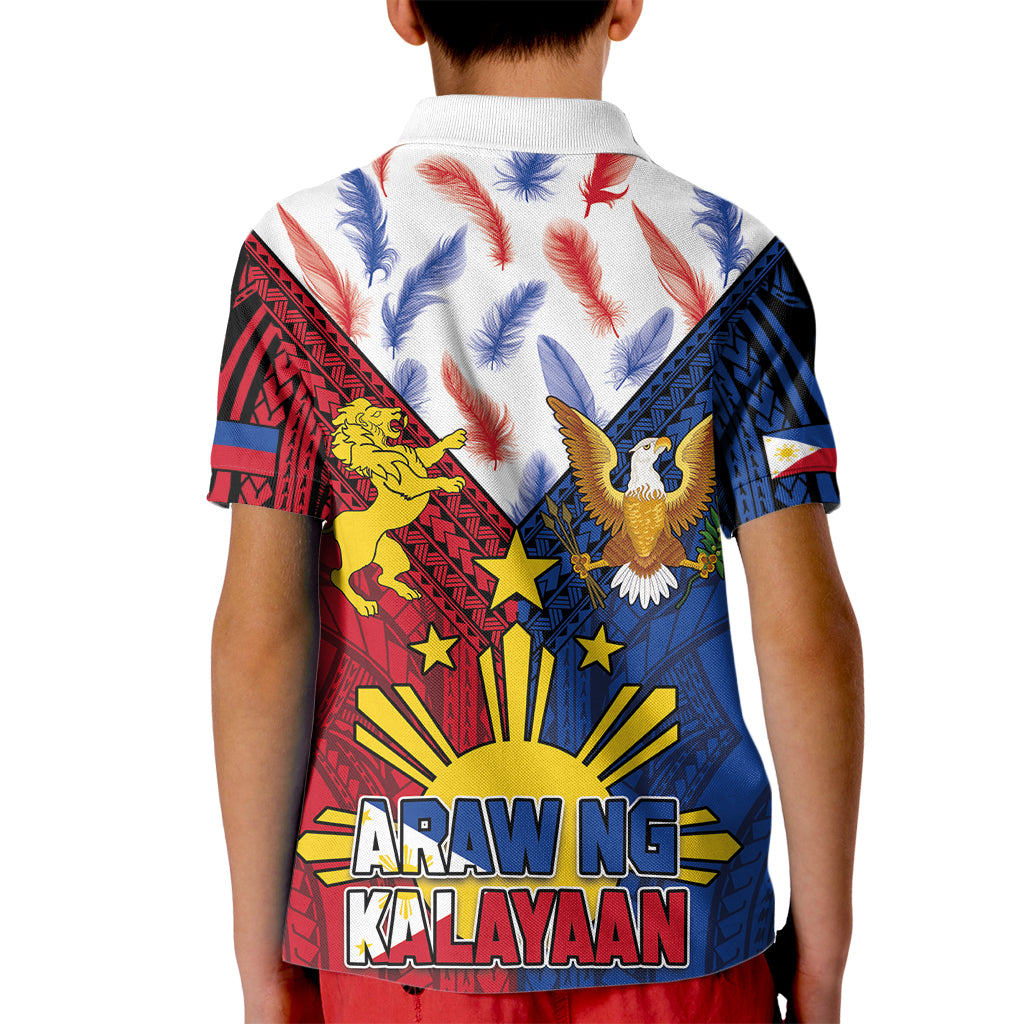 Philippines Independence Day 126th Anniversary Kid Polo Shirt Polynesian Pattern National Flag Style LT03 - Polynesian Pride