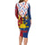 Philippines Independence Day 126th Anniversary Long Sleeve Bodycon Dress Polynesian Pattern National Flag Style