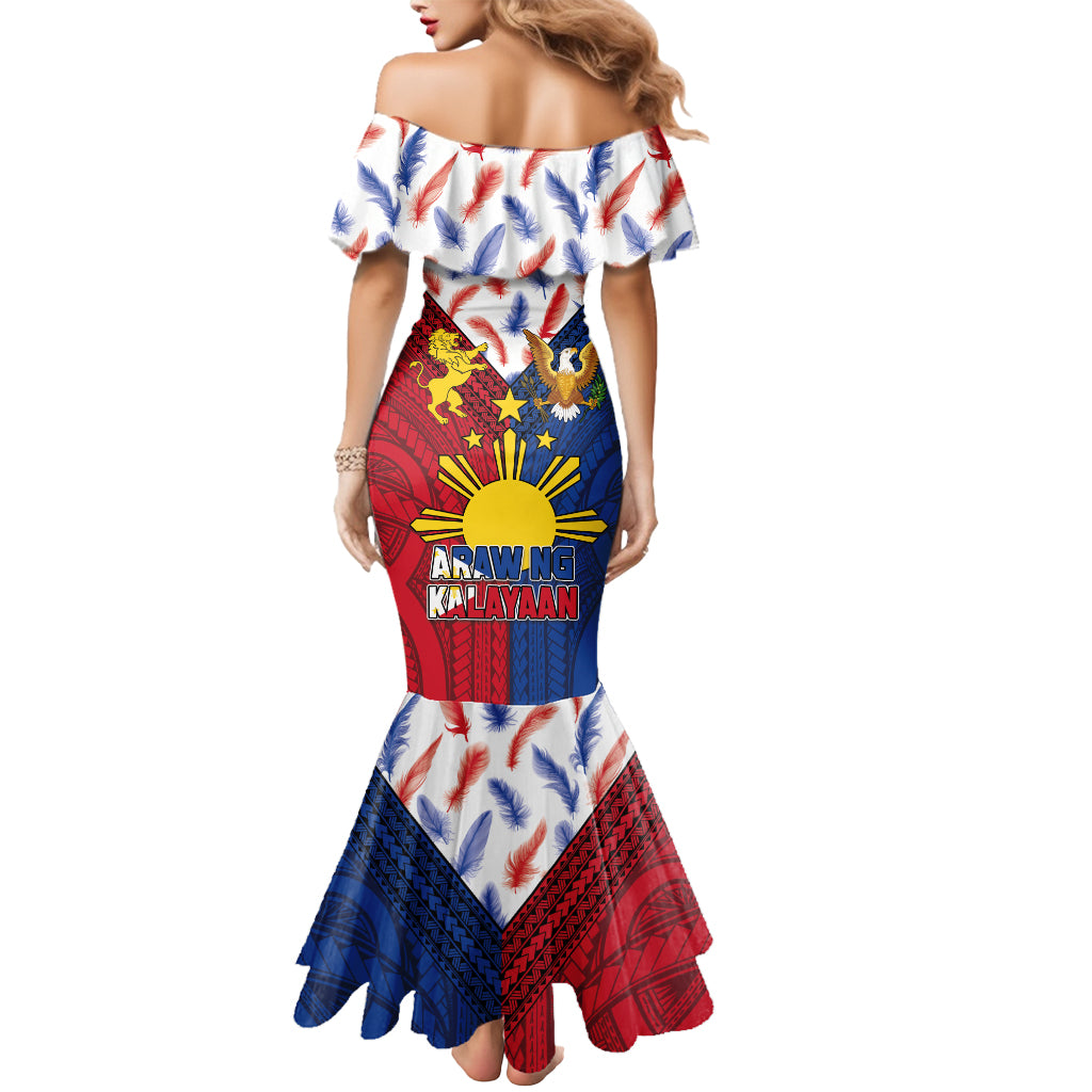 Philippines Independence Day 126th Anniversary Mermaid Dress Polynesian Pattern National Flag Style LT03 - Polynesian Pride