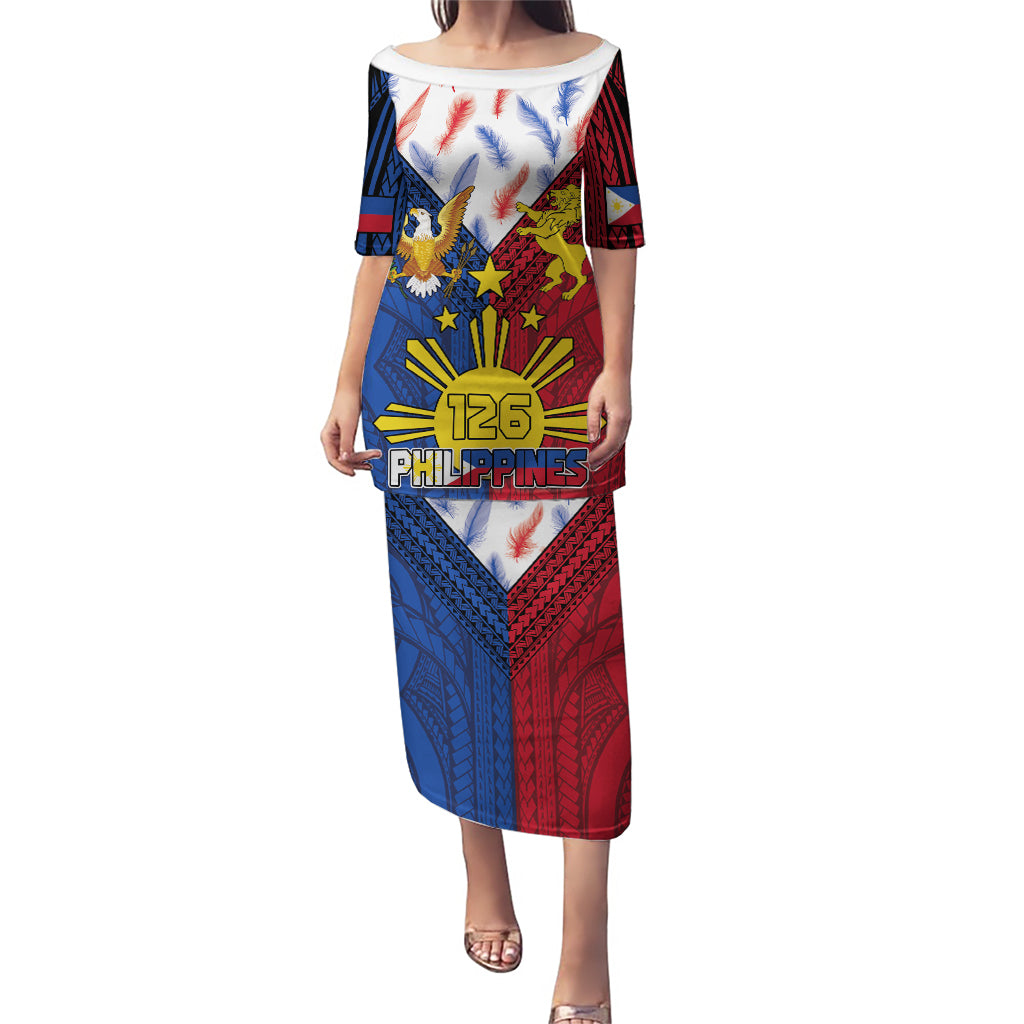 Philippines Independence Day 126th Anniversary Puletasi Polynesian Pattern National Flag Style