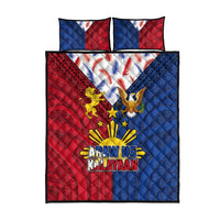 Philippines Independence Day 126th Anniversary Quilt Bed Set Polynesian Pattern National Flag Style LT03 - Polynesian Pride