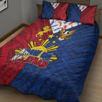 Philippines Independence Day 126th Anniversary Quilt Bed Set Polynesian Pattern National Flag Style LT03 - Polynesian Pride