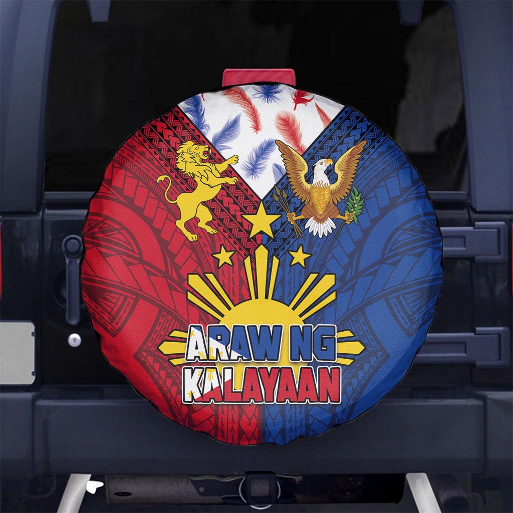 Philippines Independence Day 126th Anniversary Spare Tire Cover Polynesian Pattern National Flag Style LT03 - Polynesian Pride