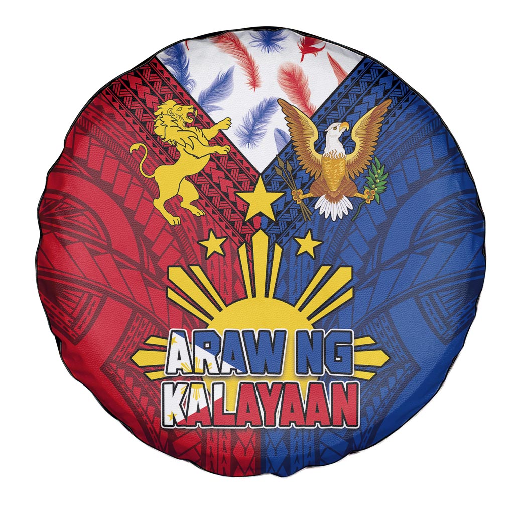 Philippines Independence Day 126th Anniversary Spare Tire Cover Polynesian Pattern National Flag Style LT03 - Polynesian Pride