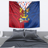 Philippines Independence Day 126th Anniversary Tapestry Polynesian Pattern National Flag Style LT03 - Polynesian Pride