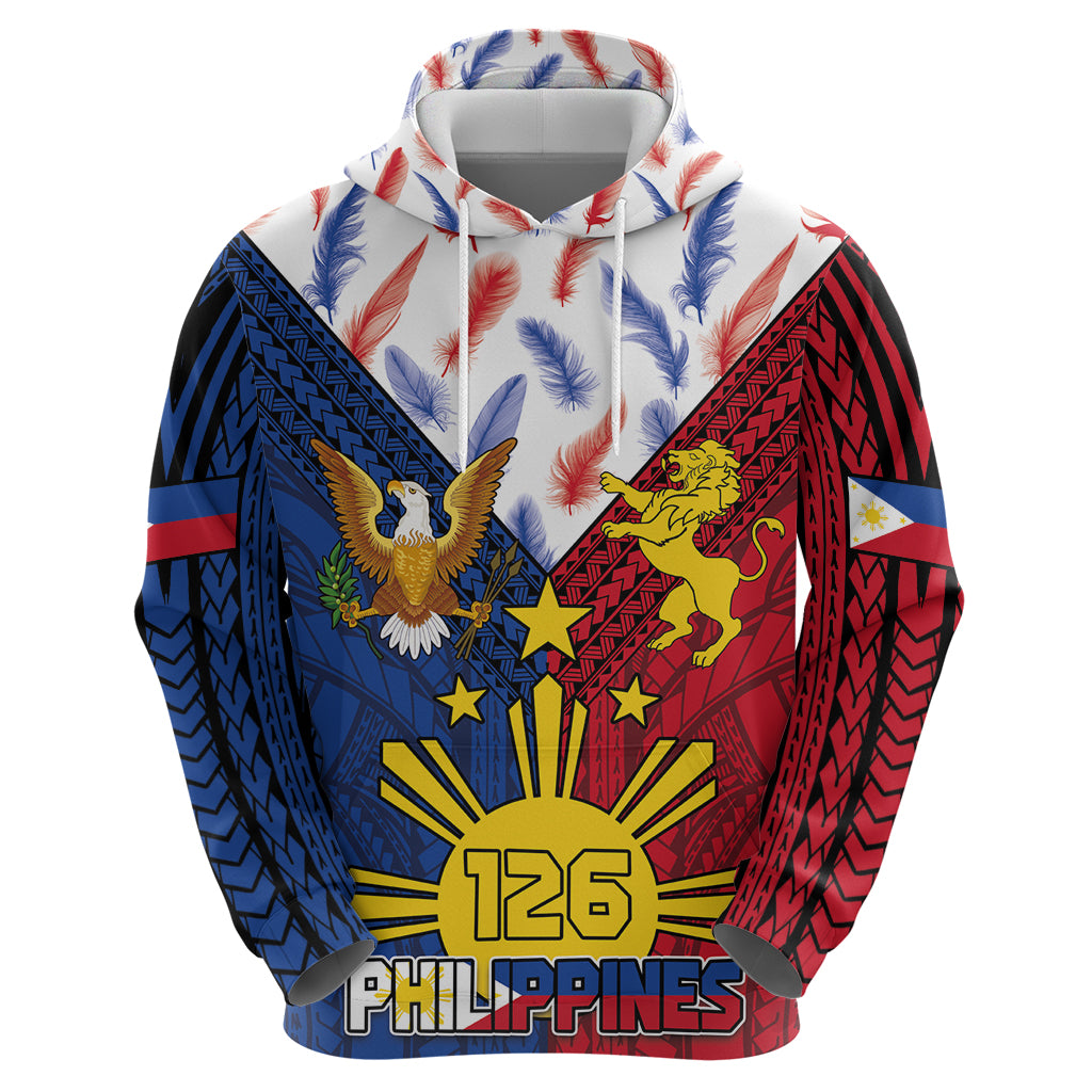 Philippines Independence Day 126th Anniversary Zip Hoodie Polynesian Pattern National Flag Style LT03 - Polynesian Pride