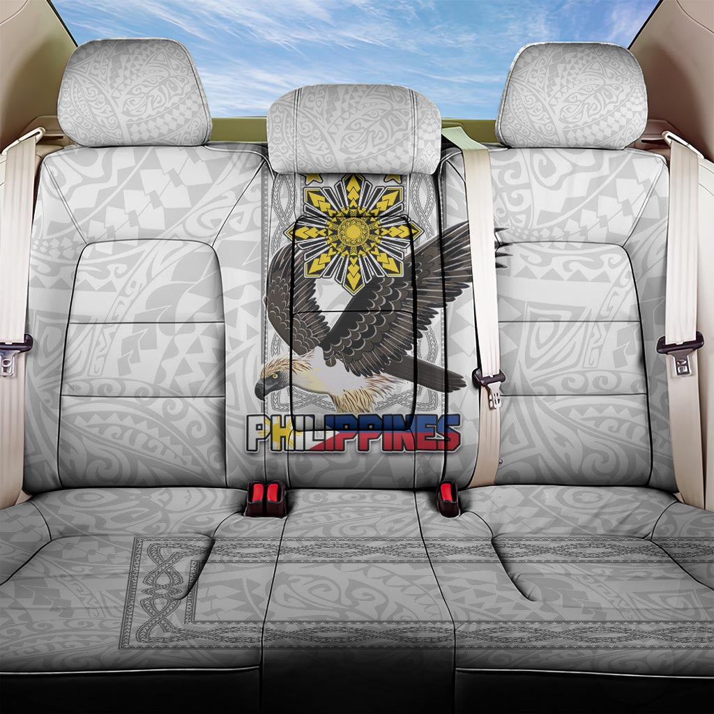 Philippines Eagle Week Back Car Seat Cover Polynesian Pattern Barong Style LT03 One Size White - Polynesian Pride