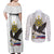 Philippines Eagle Week Couples Matching Off Shoulder Maxi Dress and Long Sleeve Button Shirt Polynesian Pattern Barong Style