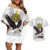 Philippines Eagle Week Couples Matching Off Shoulder Short Dress and Hawaiian Shirt Polynesian Pattern Barong Style