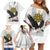 Philippines Eagle Week Family Matching Off Shoulder Short Dress and Hawaiian Shirt Polynesian Pattern Barong Style