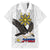 Philippines Eagle Week Family Matching Off Shoulder Short Dress and Hawaiian Shirt Polynesian Pattern Barong Style