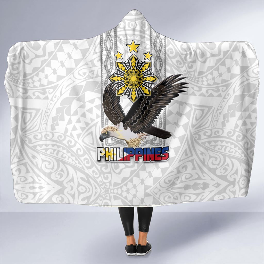 Philippines Eagle Week Hooded Blanket Polynesian Pattern Barong Style LT03 - Polynesian Pride