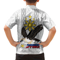 Philippines Eagle Week Kid Hawaiian Shirt Polynesian Pattern Barong Style LT03 - Polynesian Pride