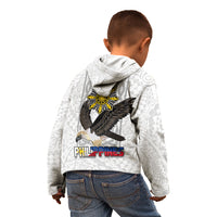 Philippines Eagle Week Kid Hoodie Polynesian Pattern Barong Style LT03 - Polynesian Pride