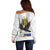 Philippines Eagle Week Off Shoulder Sweater Polynesian Pattern Barong Style