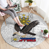 Philippines Eagle Week Round Carpet Polynesian Pattern Barong Style LT03 - Polynesian Pride