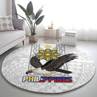 Philippines Eagle Week Round Carpet Polynesian Pattern Barong Style LT03 - Polynesian Pride