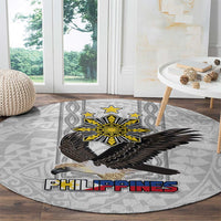 Philippines Eagle Week Round Carpet Polynesian Pattern Barong Style LT03 - Polynesian Pride