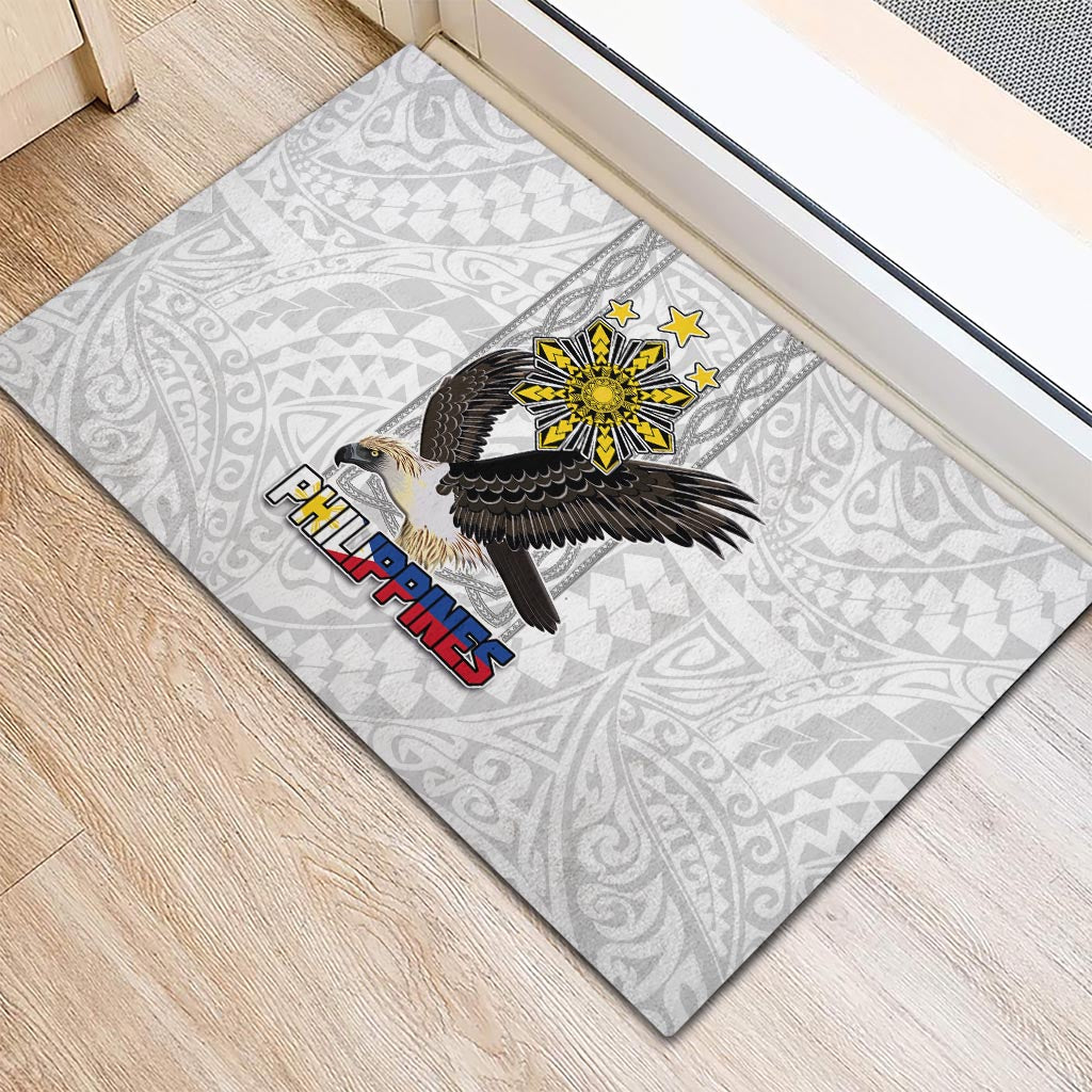 Philippines Eagle Week Rubber Doormat Polynesian Pattern Barong Style LT03 - Polynesian Pride