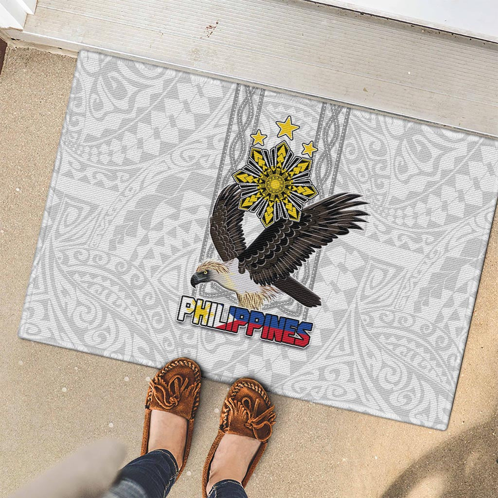Philippines Eagle Week Rubber Doormat Polynesian Pattern Barong Style LT03 - Polynesian Pride