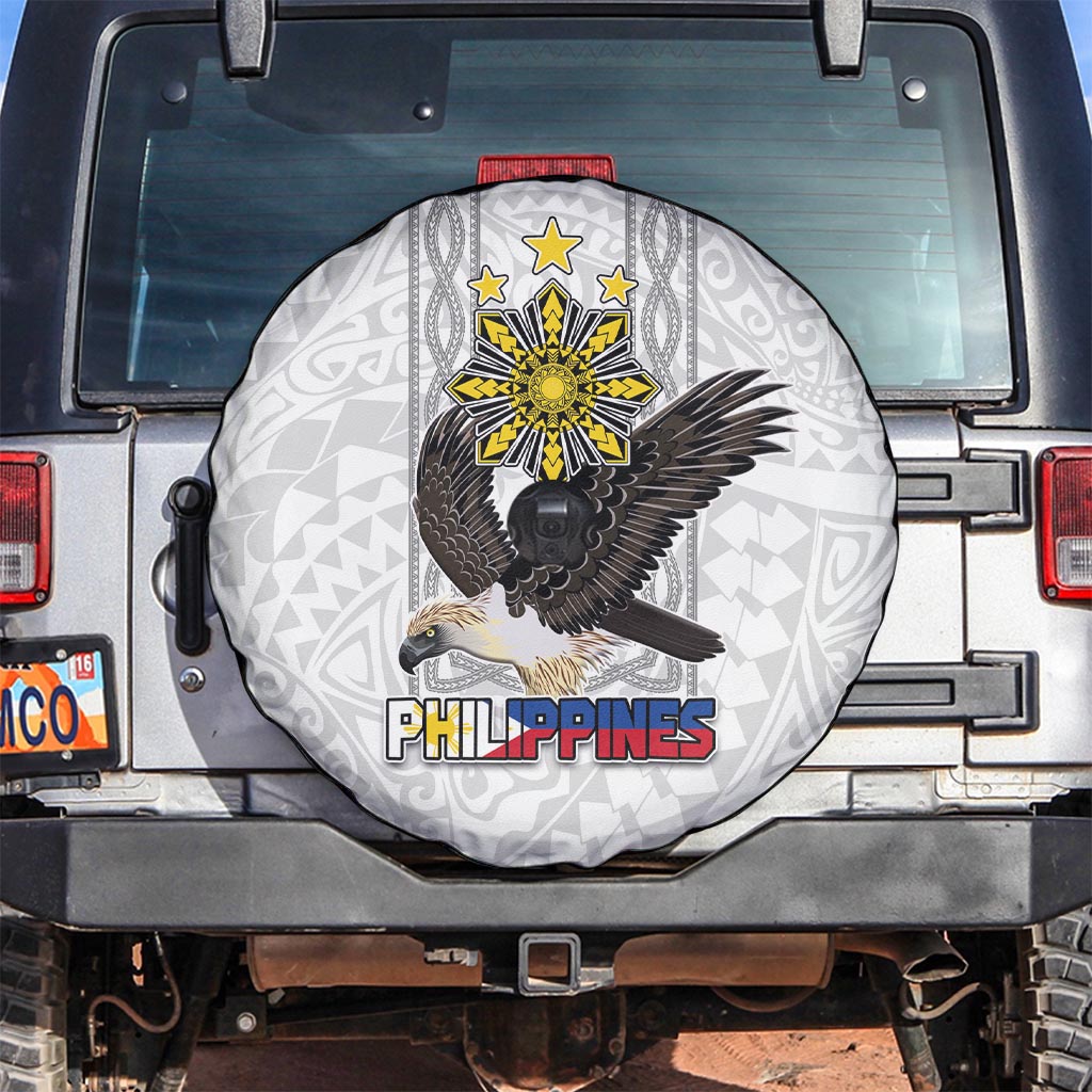 Philippines Eagle Week Spare Tire Cover Polynesian Pattern Barong Style