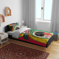 Vanuatu Tribal Boar Tusk Bedding Set Tropical Plants with Namele and Melanesian Pattern LT03 - Polynesian Pride