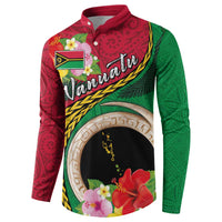 Vanuatu Tribal Boar Tusk Button Sweatshirt Tropical Plants with Namele and Melanesian Pattern LT03 - Polynesian Pride