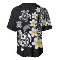 Hawaiian Plumeria Turtles Baseball Jersey Polynesian Art Tattoo LT03 - Polynesian Pride