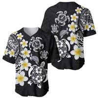 Hawaiian Plumeria Turtles Baseball Jersey Polynesian Art Tattoo LT03 - Polynesian Pride