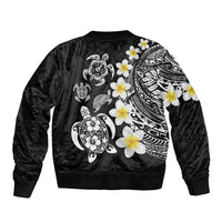 Hawaiian Plumeria Turtles Bomber Jacket Polynesian Art Tattoo LT03 - Polynesian Pride
