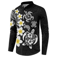Hawaiian Plumeria Turtles Button Sweatshirt Polynesian Art Tattoo LT03 - Polynesian Pride