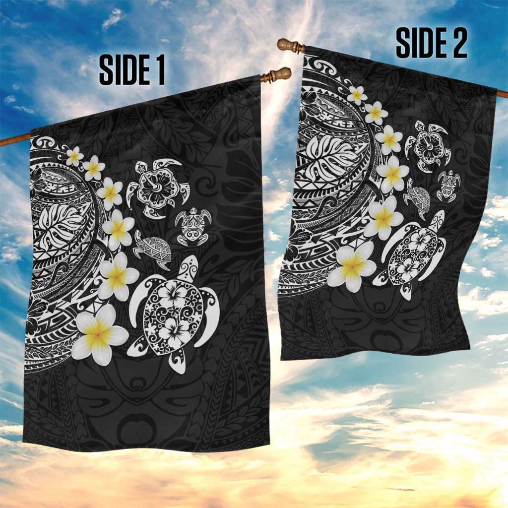 Hawaiian Plumeria Turtles Garden Flag Polynesian Art Tattoo LT03 - Polynesian Pride