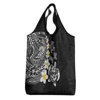 Hawaiian Plumeria Turtles Grocery Bag Polynesian Art Tattoo LT03 - Polynesian Pride