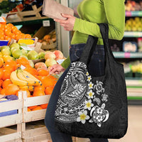 Hawaiian Plumeria Turtles Grocery Bag Polynesian Art Tattoo LT03 - Polynesian Pride