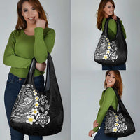 Hawaiian Plumeria Turtles Grocery Bag Polynesian Art Tattoo LT03 - Polynesian Pride