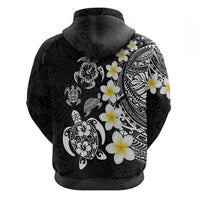 Hawaiian Plumeria Turtles Hoodie Polynesian Art Tattoo LT03 - Polynesian Pride