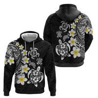 Hawaiian Plumeria Turtles Hoodie Polynesian Art Tattoo LT03 - Polynesian Pride