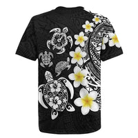 Hawaiian Plumeria Turtles Rugby Jersey Polynesian Art Tattoo LT03 - Polynesian Pride
