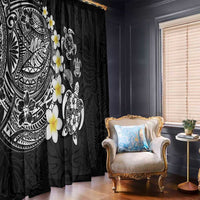 Hawaiian Plumeria Turtles Window Curtain Polynesian Art Tattoo LT03 - Polynesian Pride