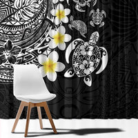 Hawaiian Plumeria Turtles Window Curtain Polynesian Art Tattoo LT03 - Polynesian Pride